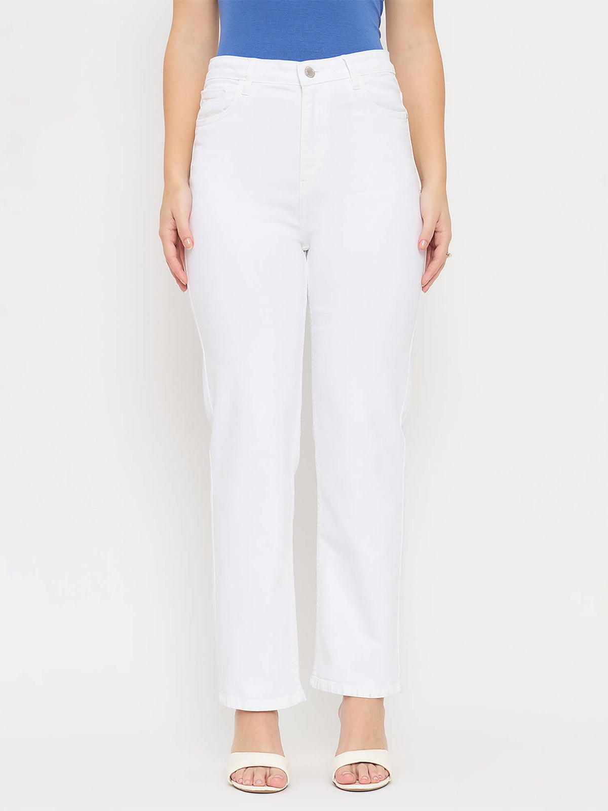 Black Cotton Straight Fit Jeans | ST23 - view 8