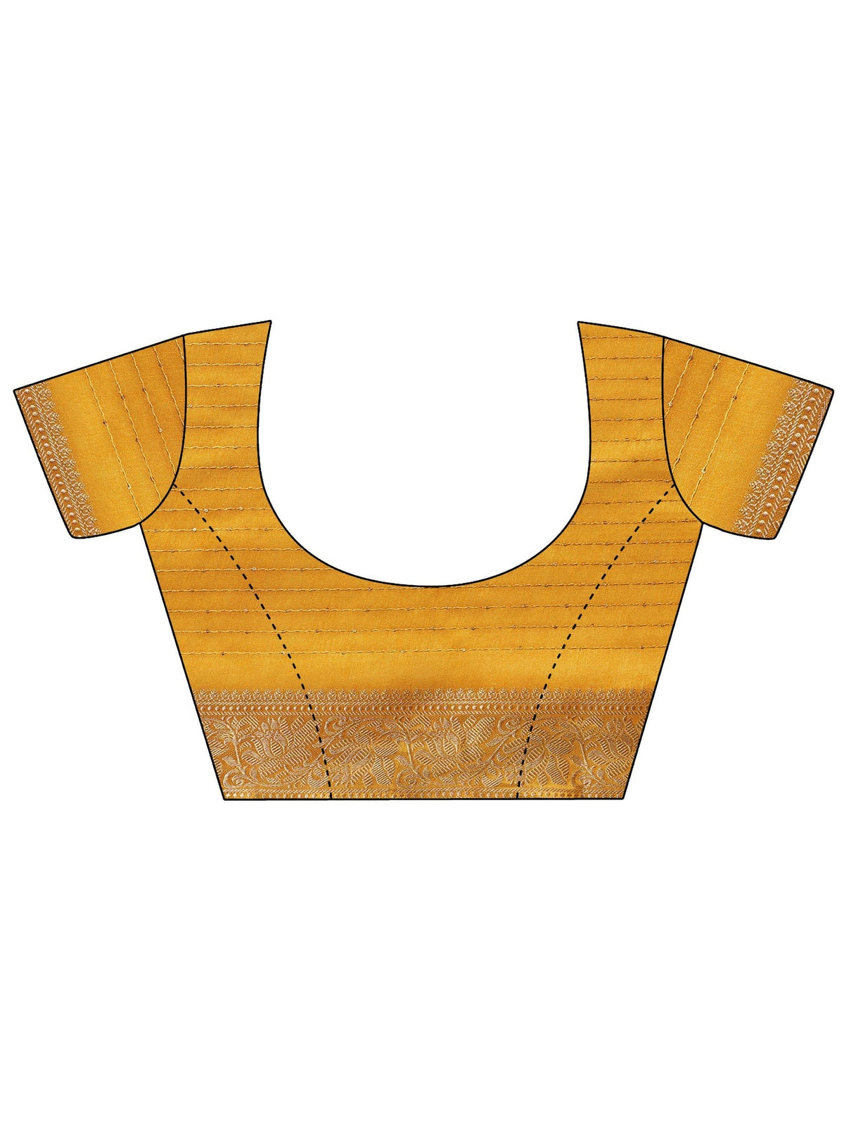 Libas Mustard Printed Silk Blend Saree With Unstitched Blouse Piece S45
