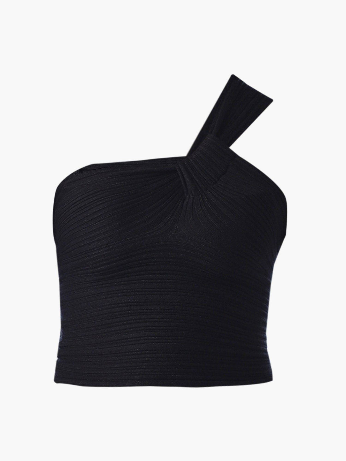 Women's Solid Slim Fit Black Crop Top | CT61 - view 7