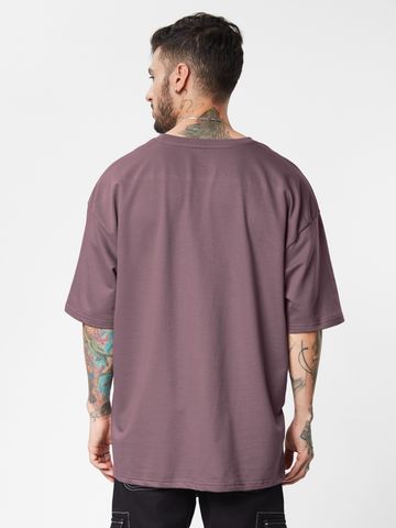 Buy Solid Mauve Oversized T-shirt Online OS23