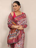 Libas Multi Printed Silk Blend Saree With Unstitched Blouse Piece