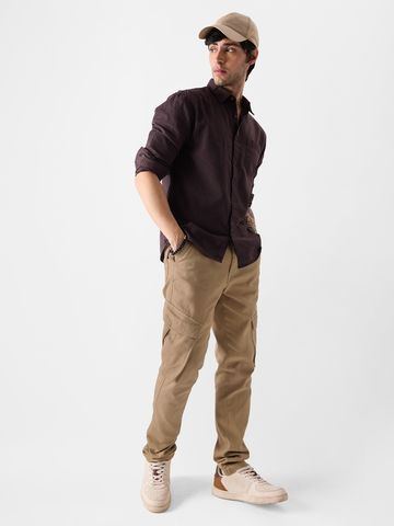 Buy Solids: Teak Men Cargo Pants Online F56