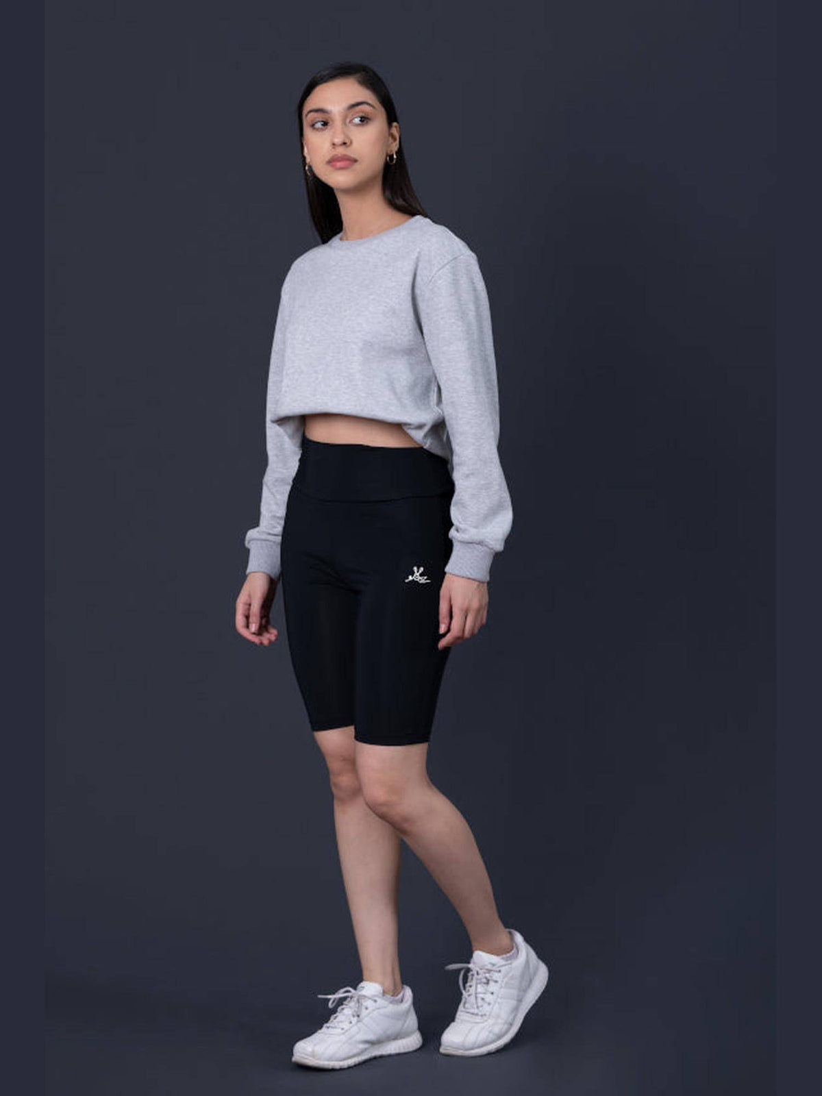 White Pure Cotton Fitted Solid Shorts - view 6