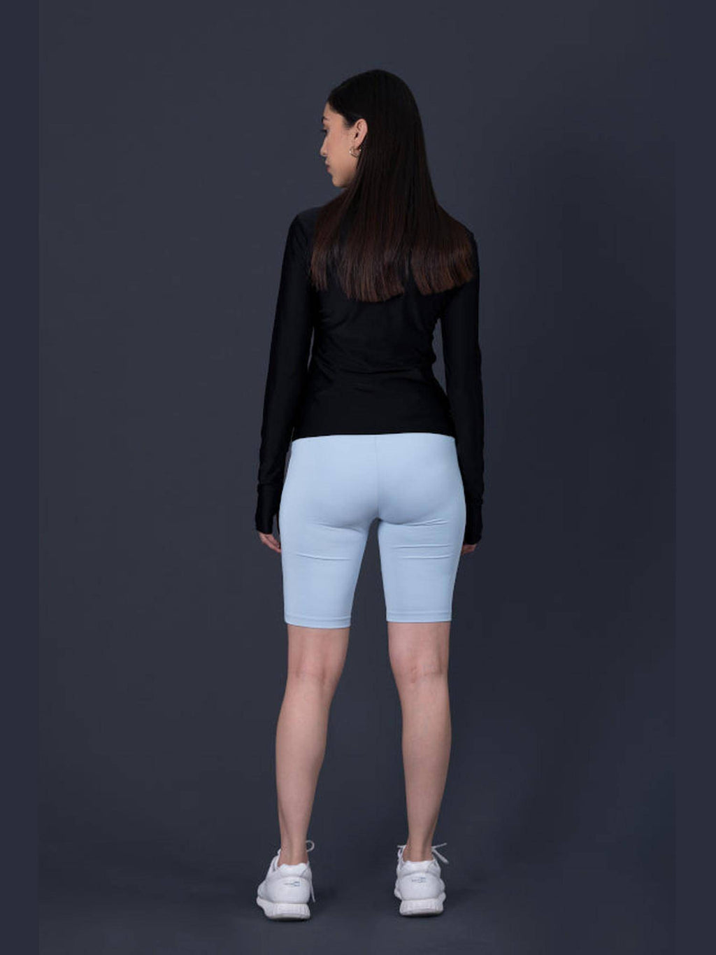 White Pure Cotton Fitted Solid Shorts - view 8