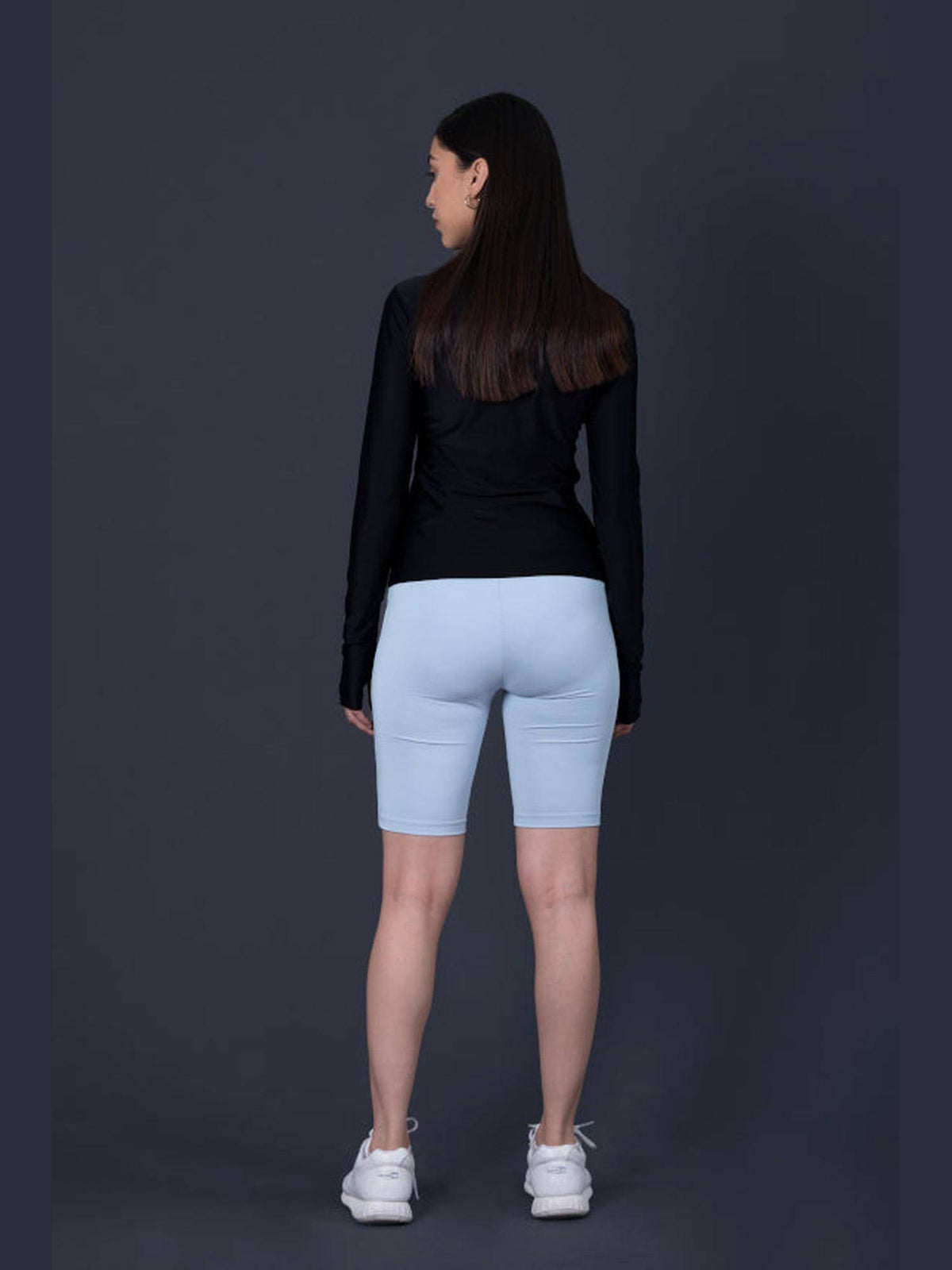 White Pure Cotton Fitted Solid Shorts - view 8