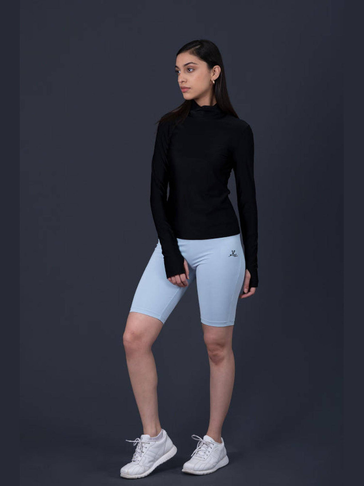 White Pure Cotton Fitted Solid Shorts - view 9