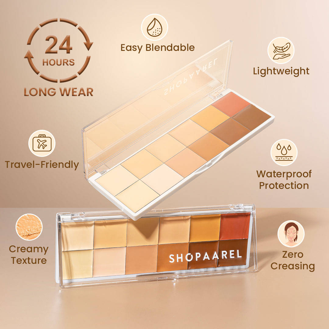 Cover All Concealer Palette - Conceal, Contour, Highlight, Bronzer, Corrector - 24 Hrs | F14 - view 2