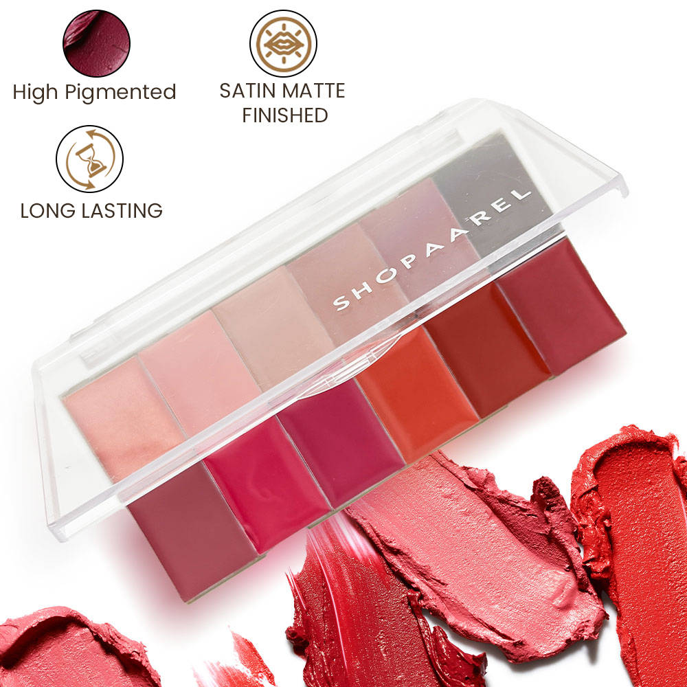 Rich Color Lip Plaette - Highly Pigmented Comfortable, Satin Matte Finish, Lightweight | L12 - view 1
