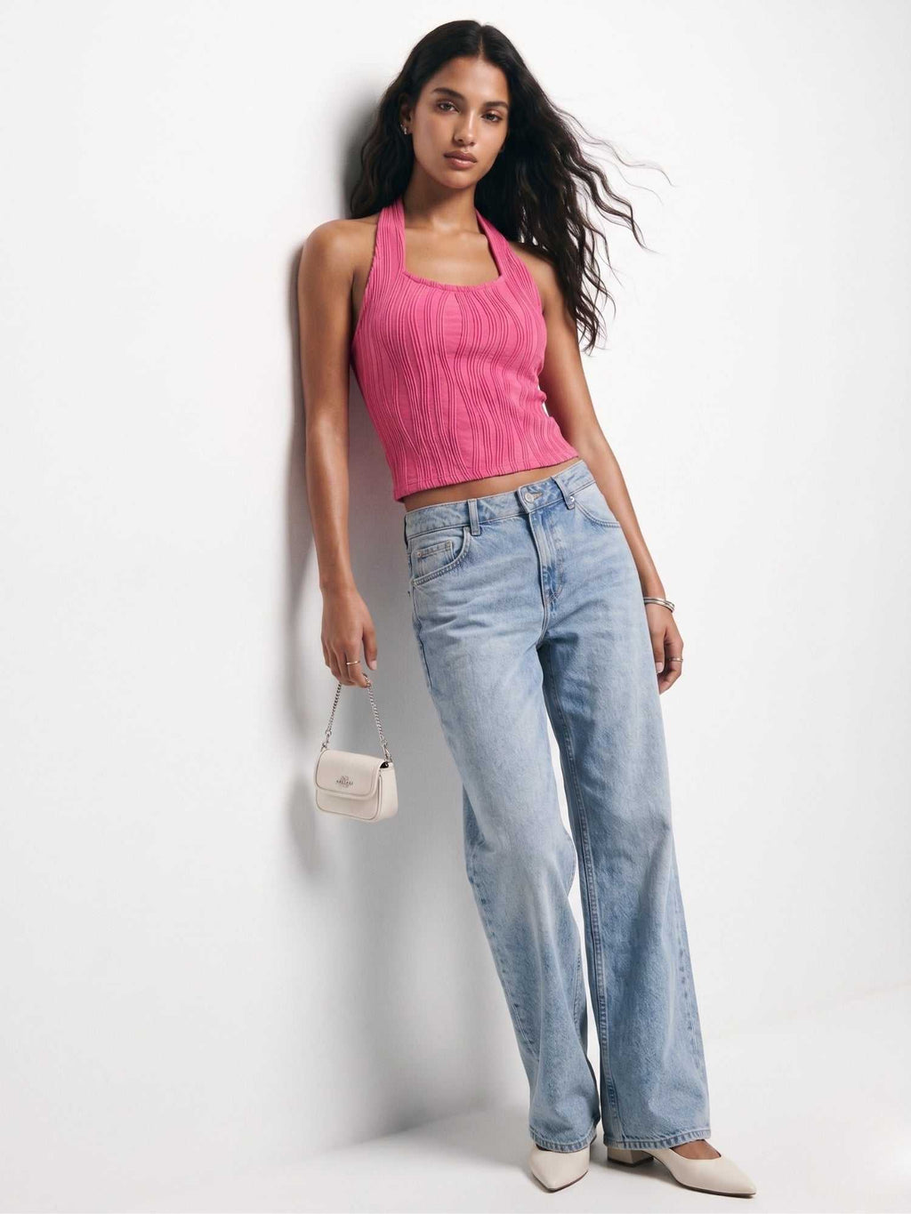Pink Backless Halter-Neck Crop Top | CT61 - view 5