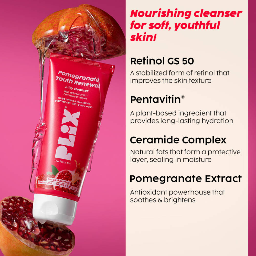 The Plant Fix Pomegranate Youth Renewal Cleanser & Retinol Cream | PL1 - view 2