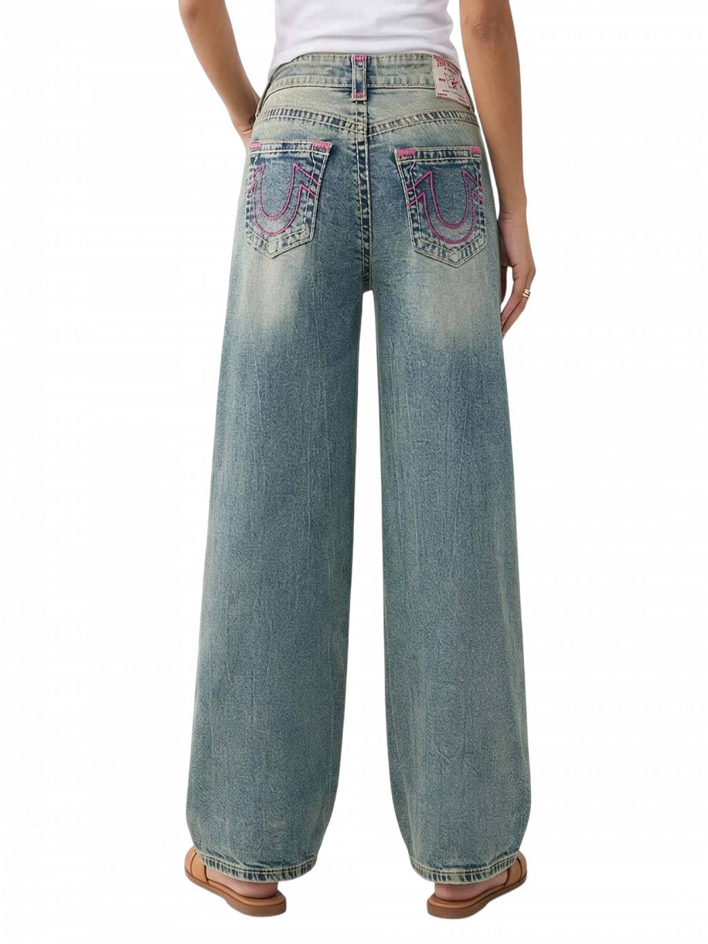 Light Grey Mid Rise Baggy Jeans | BG78 - view 2