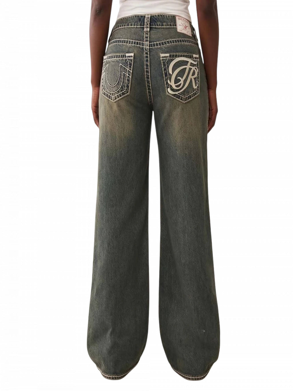 Grey Mid Rise Baggy Jeans | BG78 - view 2