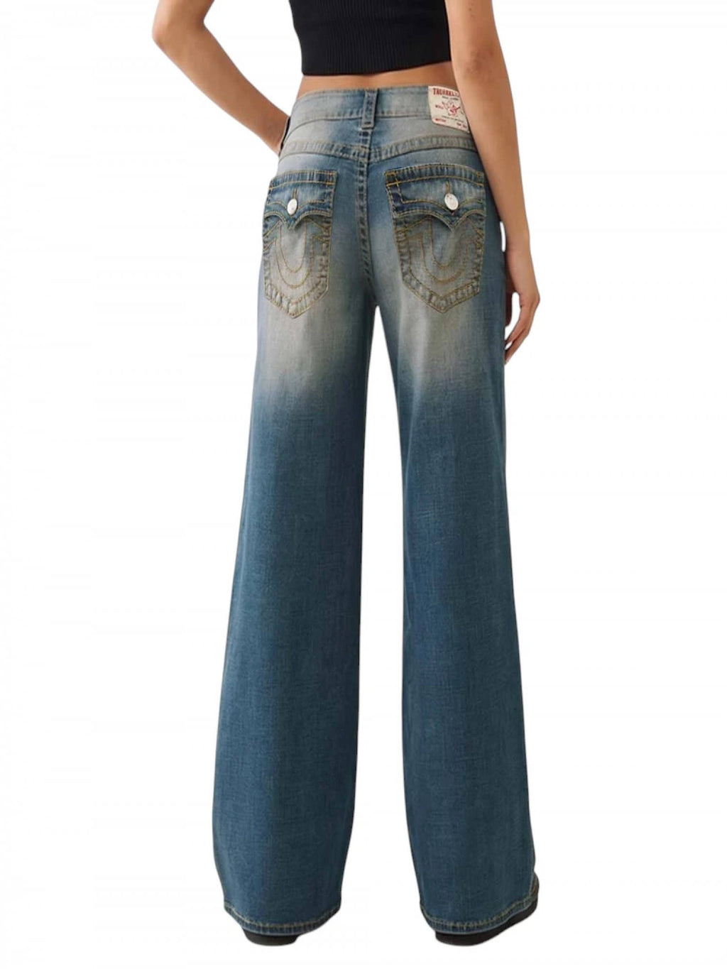 Blue Mid Rise Baggy Jeans | BG78 - view 2