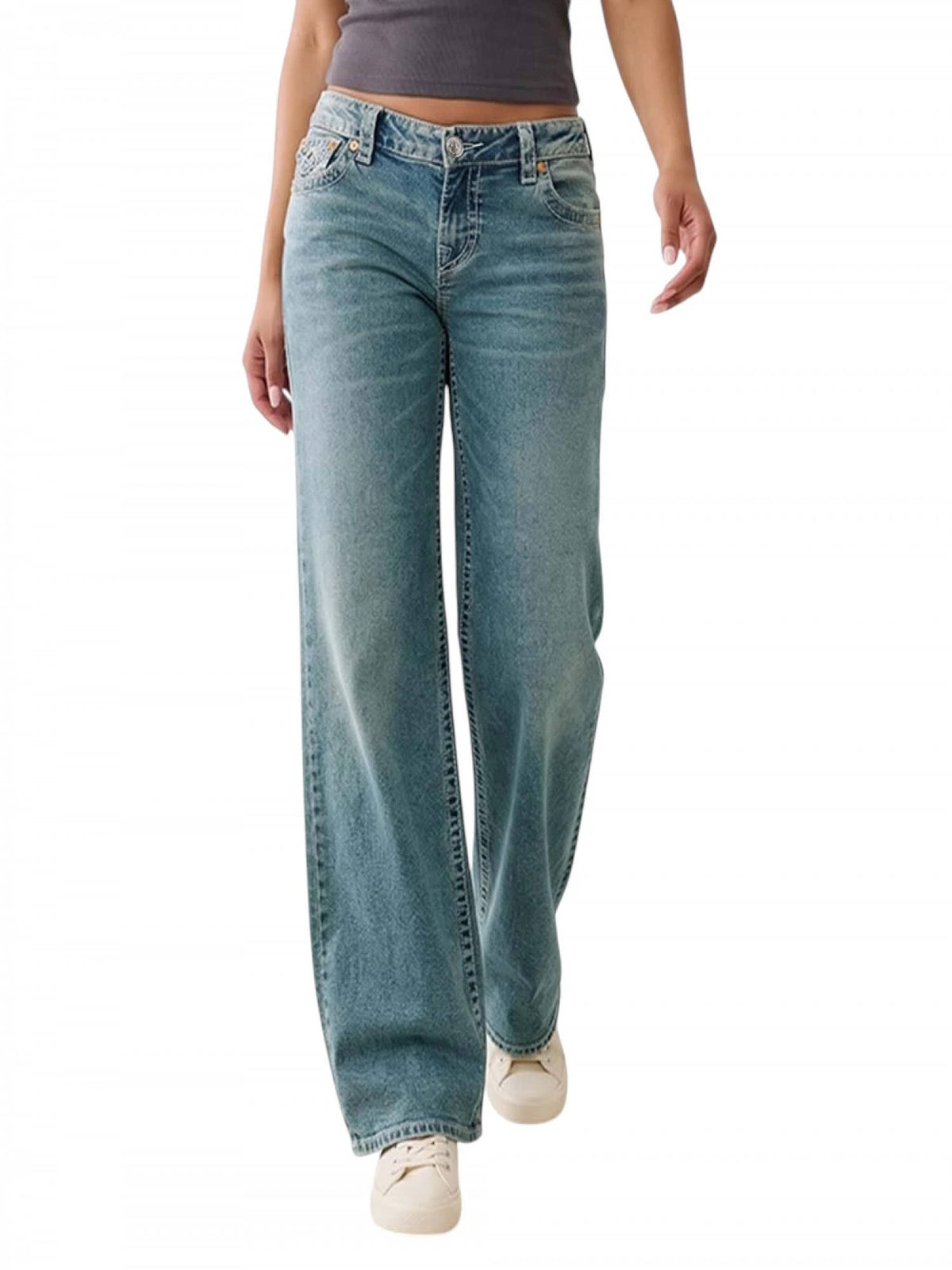 Blue Low Rise Baggy Jeans | BG78 - view 1
