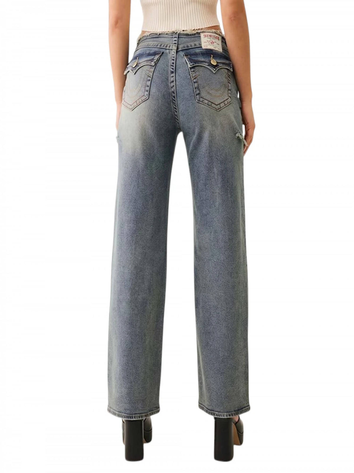 Light Blue Low Rise Baggy Jeans | BG78 - view 2