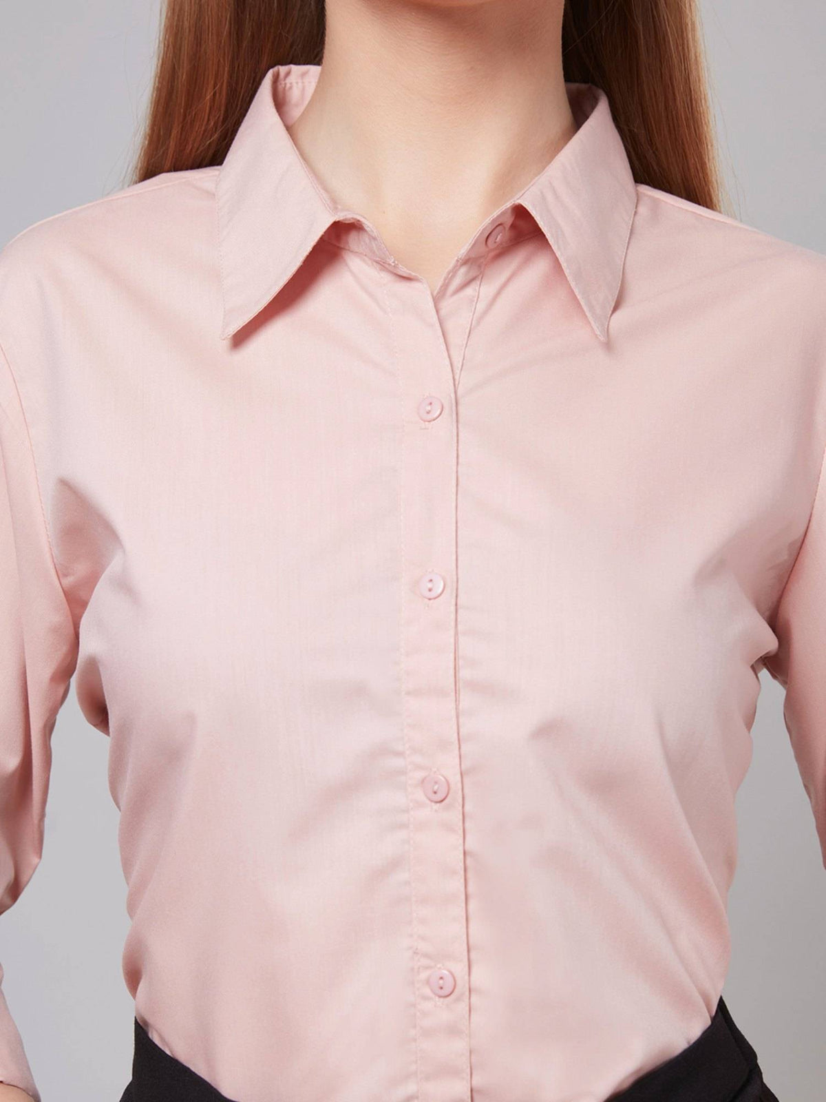 Women Solid White PolyCotton Regular Formal Shirt | S67 - view 42