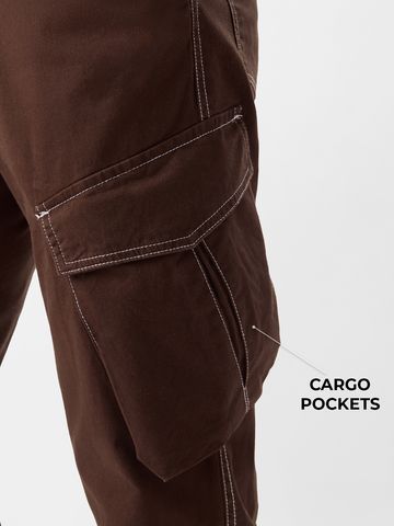 Buy Solids: Teak Men Cargo Pants Online F56
