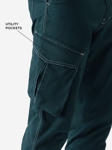 Buy Solids: Indigo Blue Men Cargo Pants Online F56
