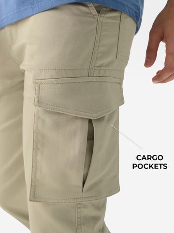 Buy Solids: Champagne Men Cargo Pants Online F56
