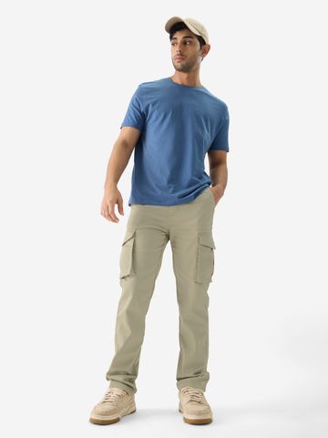 Buy Solids: Champagne Men Cargo Pants Online F56