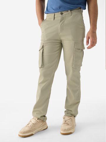 Buy Solids: Champagne Men Cargo Pants Online F56