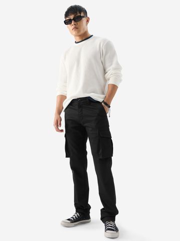 Buy Solids: Onyx Men Cargo Pants Online F56