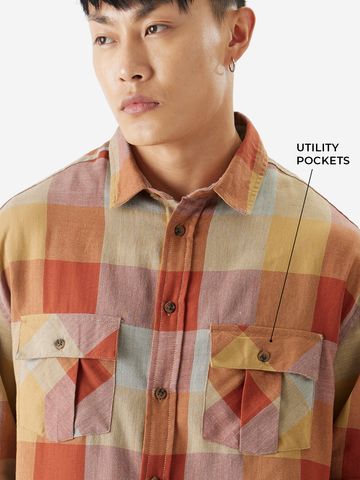 Buy Plaid: Autum Gaze Men Relaxed Shirts Online C76