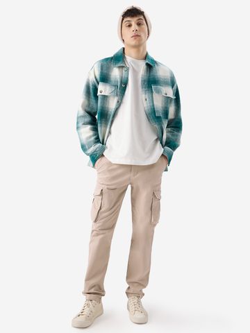 Buy Solids: Beige Men Cargo Pants Online F56