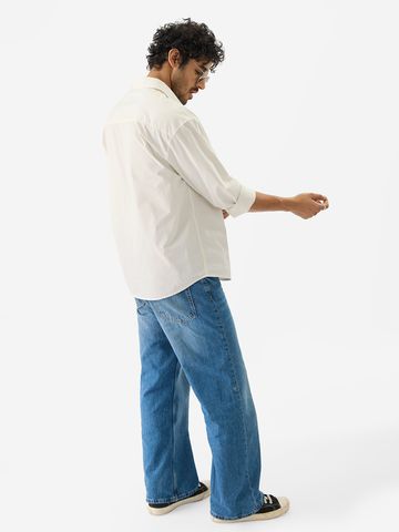 Buy Solids: Off White Men Utility Shirts Online C76