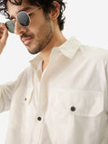 Buy Solids: Off White Men Utility Shirts Online C76