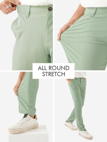 Buy Solids: Mint Men Cotton Pants Online F56