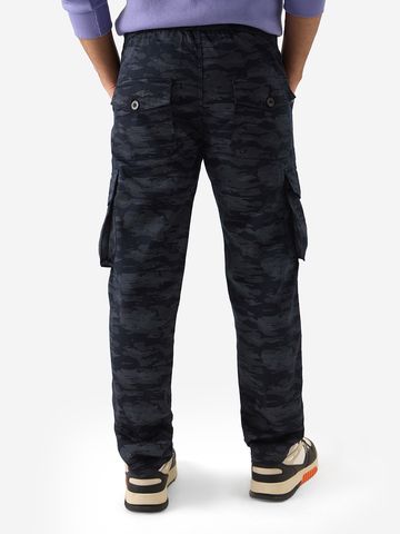 Buy Solids: Navy Men Cargo Pants Online F56