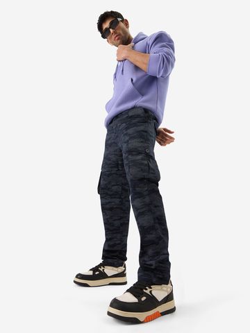 Buy Solids: Navy Men Cargo Pants Online F56