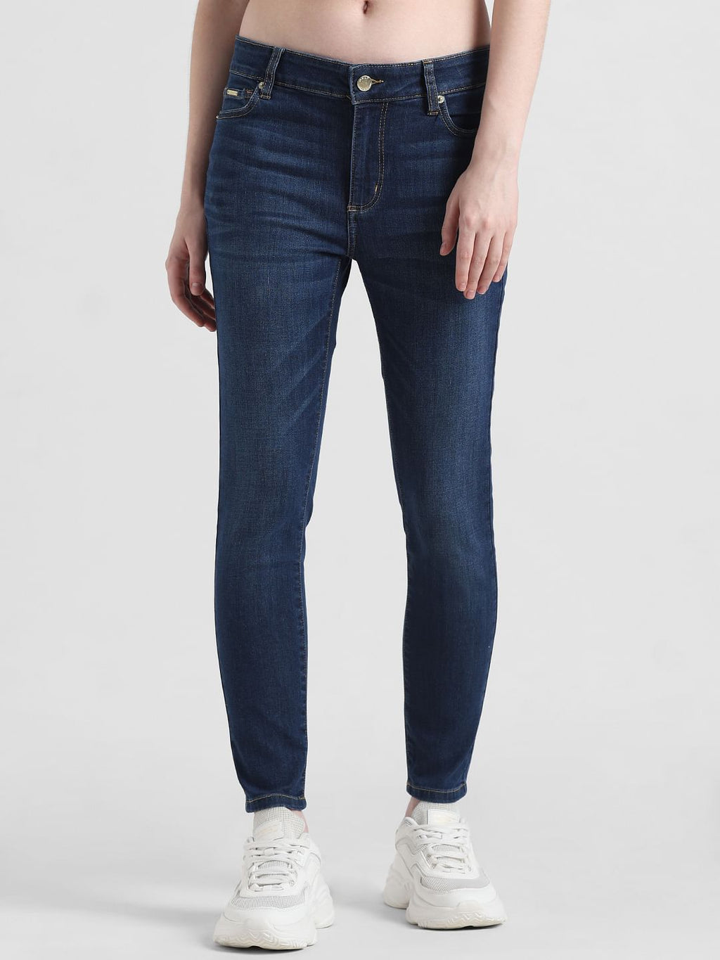 Blue Mid Rise Carmen Skinny Fit Jeans