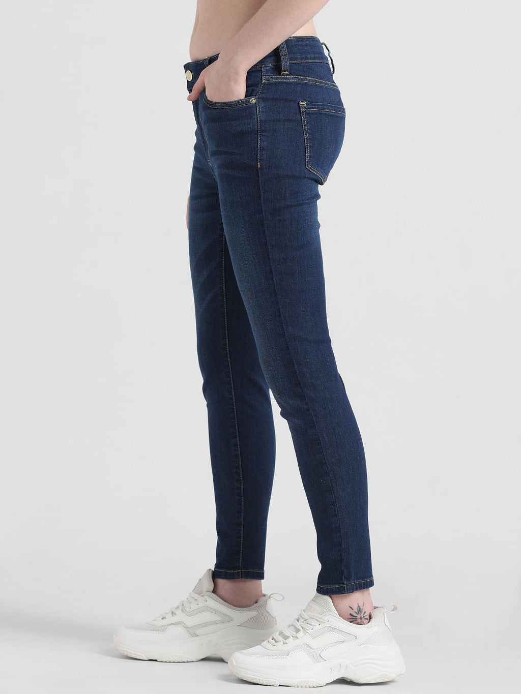 Blue Mid Rise Carmen Skinny Fit Jeans