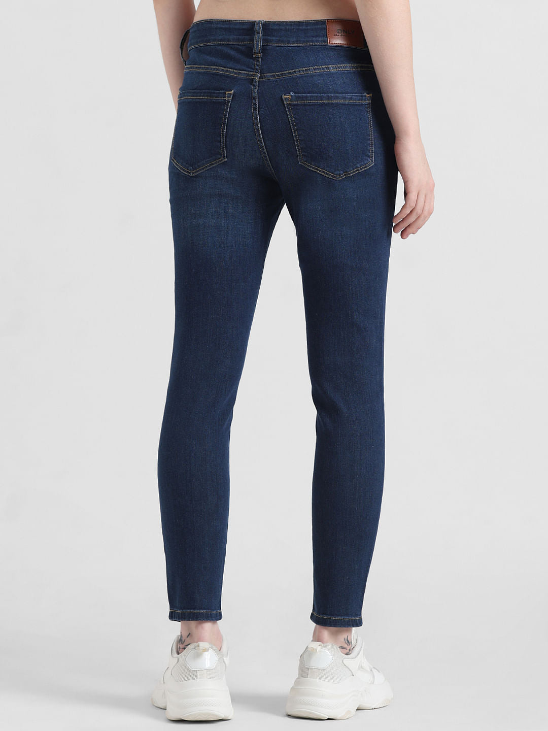 Blue Mid Rise Carmen Skinny Fit Jeans