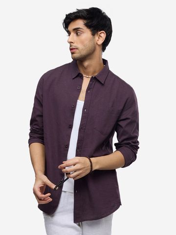 Buy Solids: Maroon Shirts Online C76