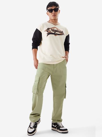 Buy Solids: Green Men Cargo Pants Online F56