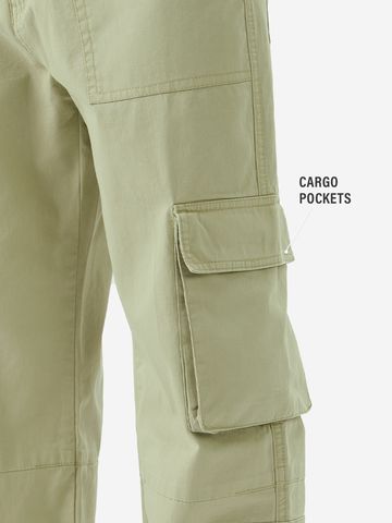 Buy Solids: Green Men Cargo Pants Online F56
