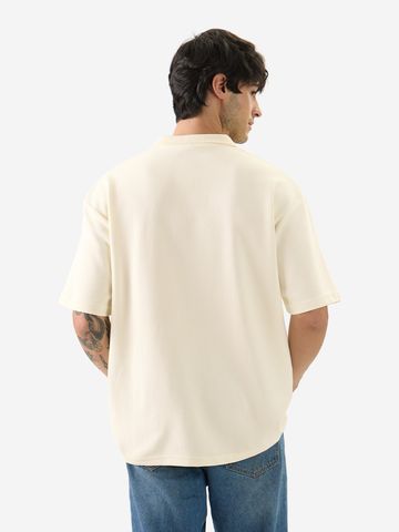 Buy Solids: Off-White Oversized Polo Online OS23
