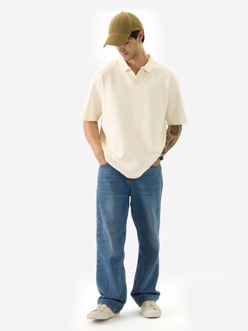 Buy Solids: Off-White Oversized Polo Online OS23