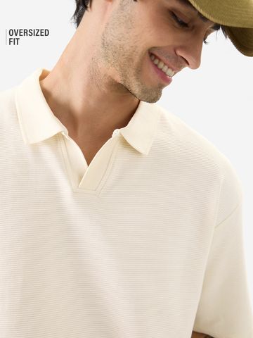 Buy Solids: Off-White Oversized Polo Online OS23