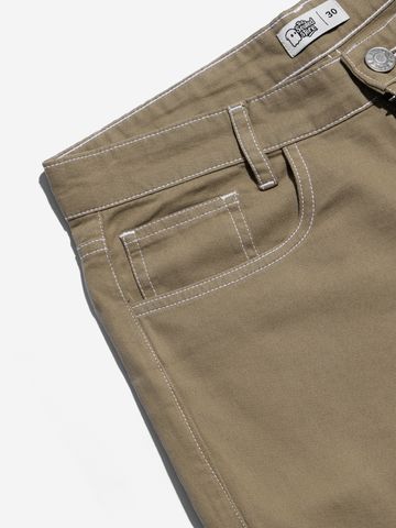 Buy Solids: Khaki Mens Cargo Pants Online F56