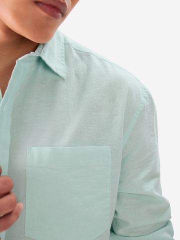 Buy Solids: Ocean Blue Cotton Linen Shirts Online C76
