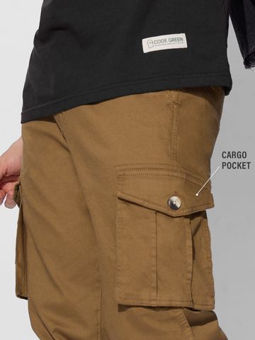 Buy Solids: Rust Men Cargo Pants Online F56