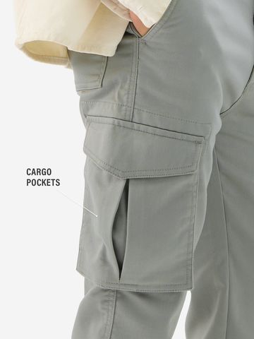 Buy Solids: Ice Grey Men Cargo Pants Online F56