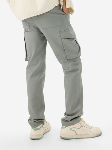 Buy Solids: Ice Grey Men Cargo Pants Online F56