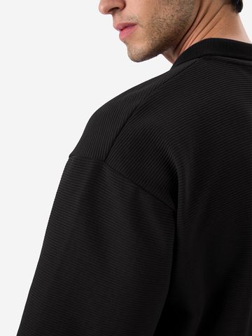 Buy Solids: Regal Black Oversized Polo Online P09