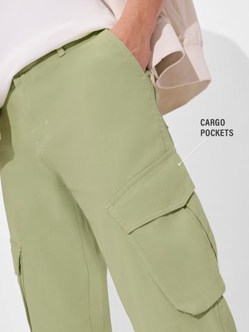 Buy Solids: Mint Men Cargo Pants Online F56