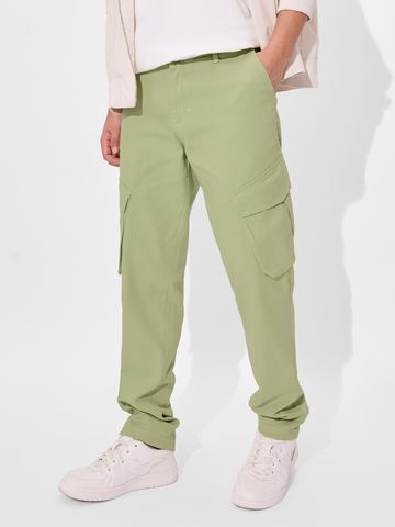 Buy Solids: Mint Men Cargo Pants Online F56